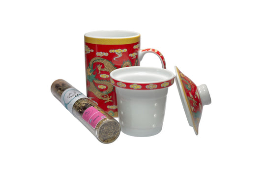 Pack 3. Taza con infusor y tapa incluida + blend.
