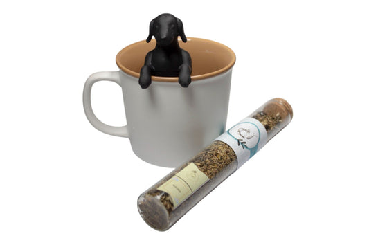 Taza+ infusor de silicona (perrito)+ blend.